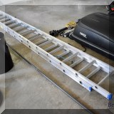 L09. Werner aluminum extension ladder. 